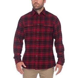 JACHS red plaid flannel button up shirt